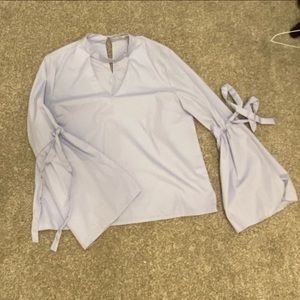 Blue bell bottom sleeve top